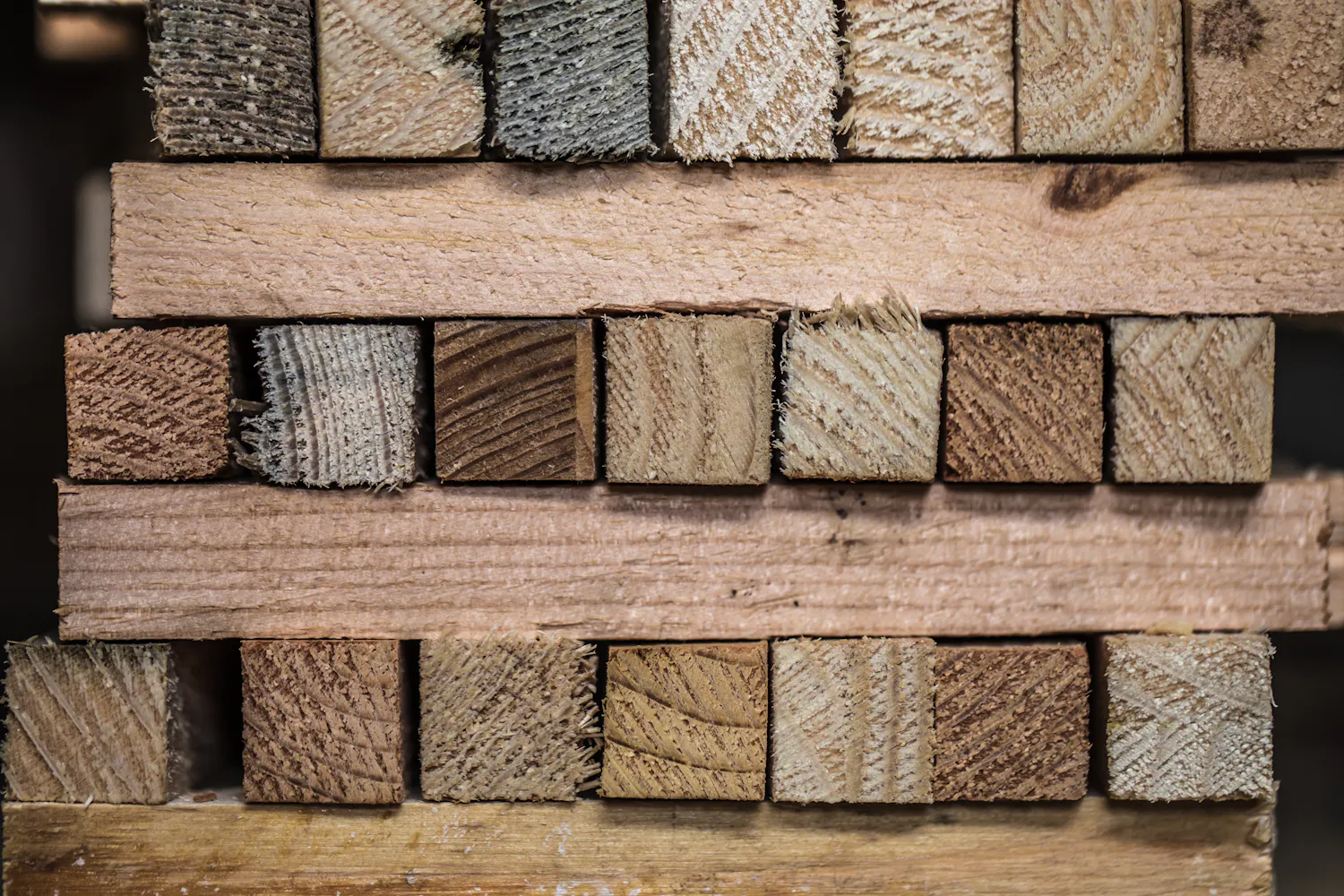 Divers type de bois.