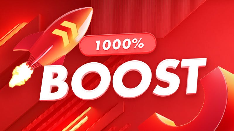 Profiteer bij je inschrijving van een boost van 1000% op onze online casinospellen