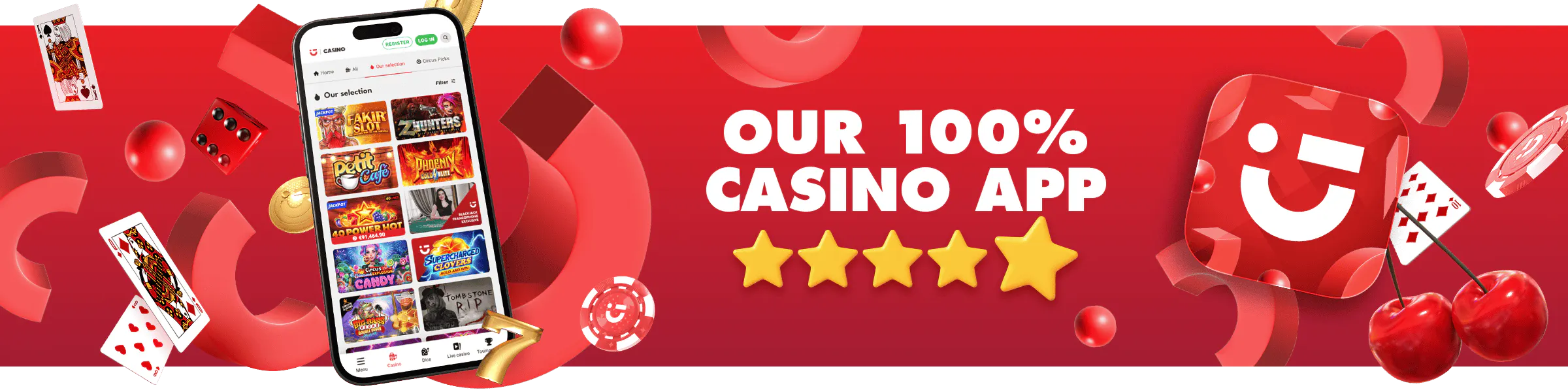 Download our Circus Casino app on all stores