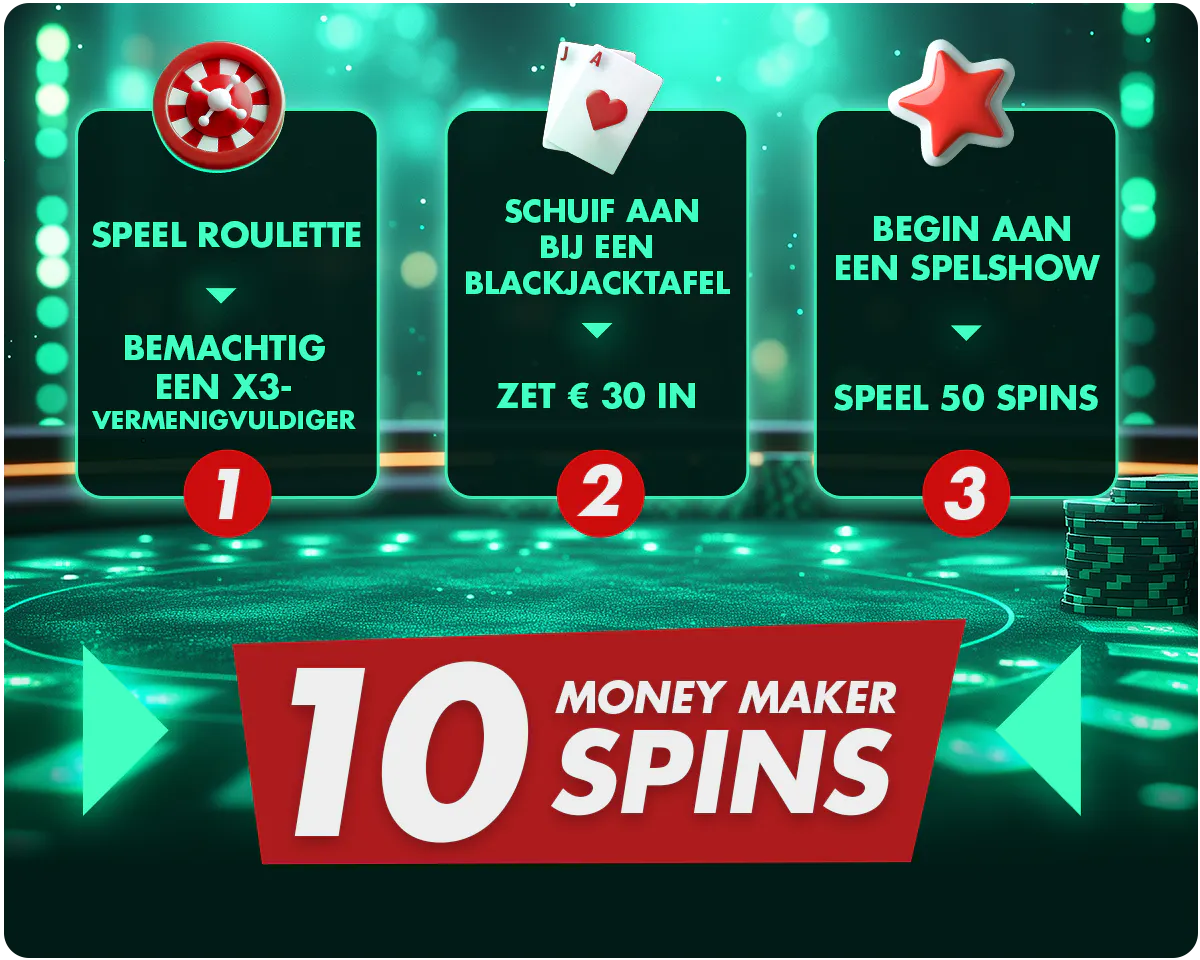 Win Money Maker-spins dankzij onze live casinospellen