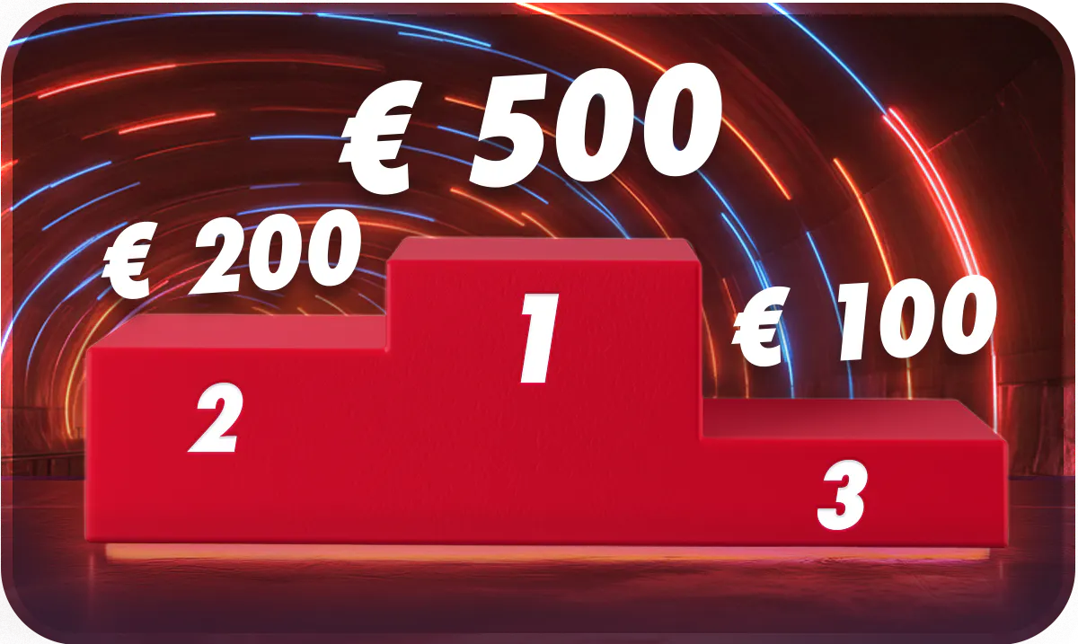 Podium van ons online casinotoernooi