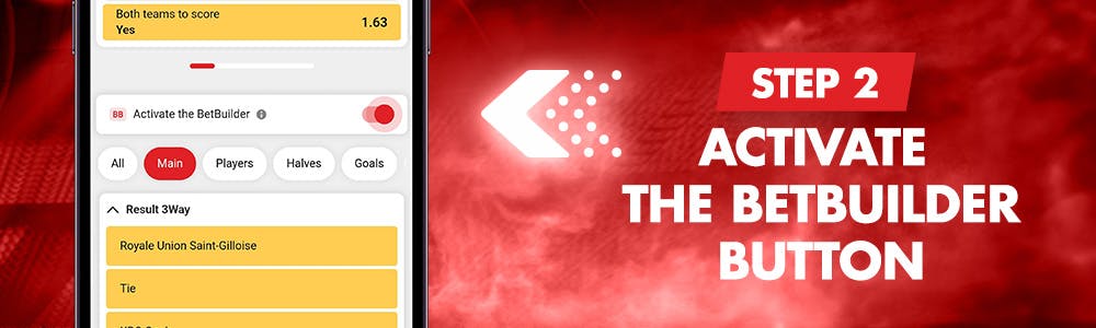 Step 2 - Activate the BetBuilder button