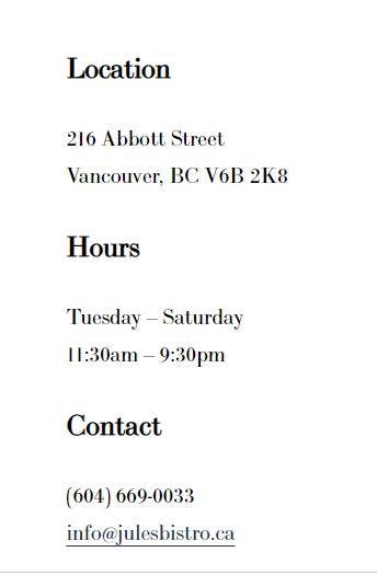 Jules Bistro