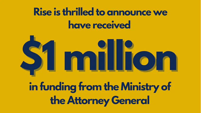 RISE | Women's Legal Centre Receives $1 Million in Government Funding