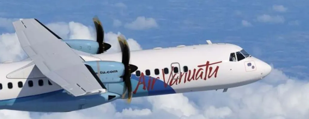 Air Vanuatu plane in the sky