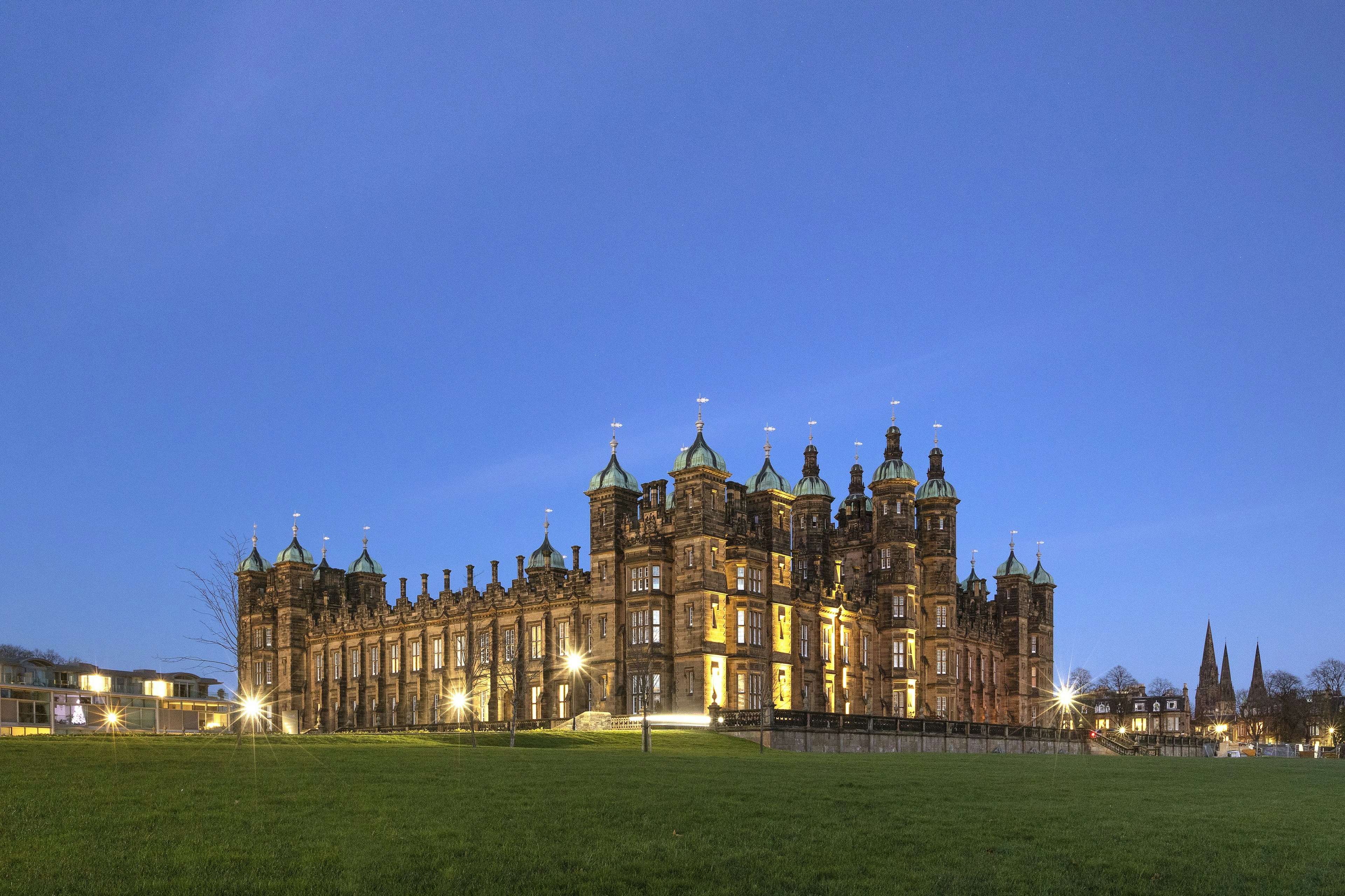 Dusk shot of a restored heritage building