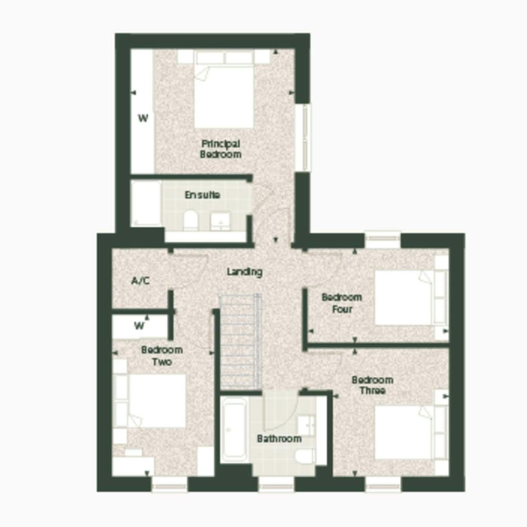 Caption: a floor plan of a three bedroom apartment