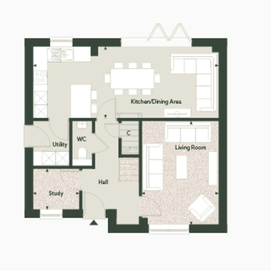 Caption: a floor plan of a two bedroom apartment