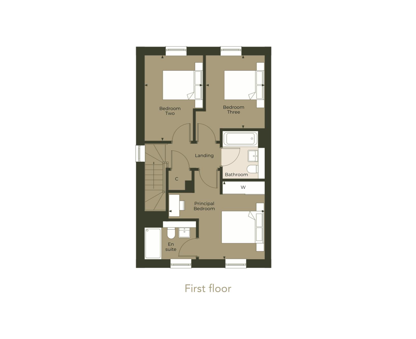 Caption: a floor plan of a two bedroom apartment