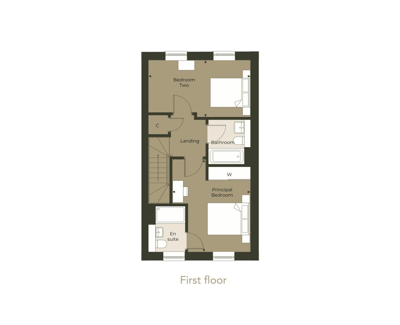 Caption: a floor plan of a two bedroom apartment