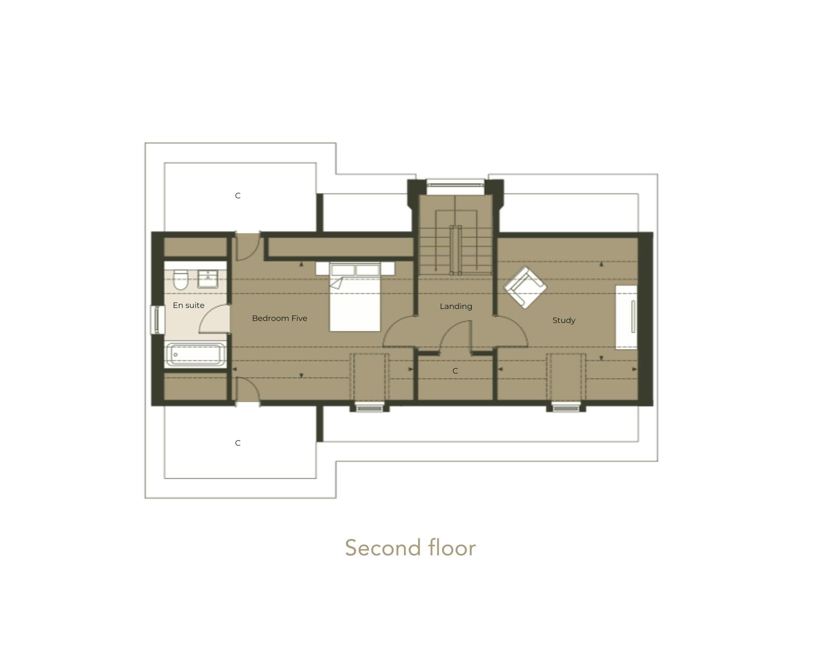 Caption: a floor plan of a small house