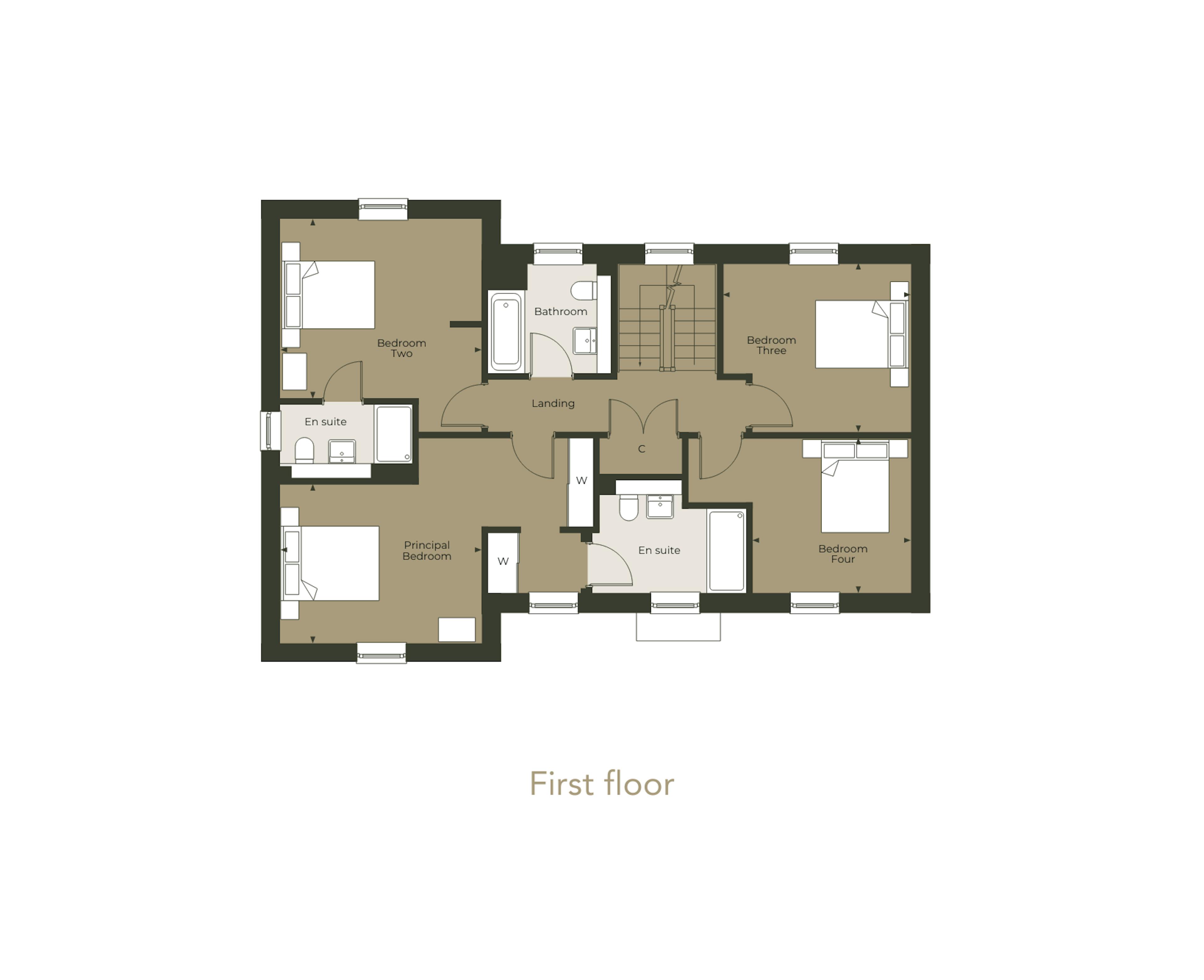 Caption: a floor plan of a two bedroom apartment