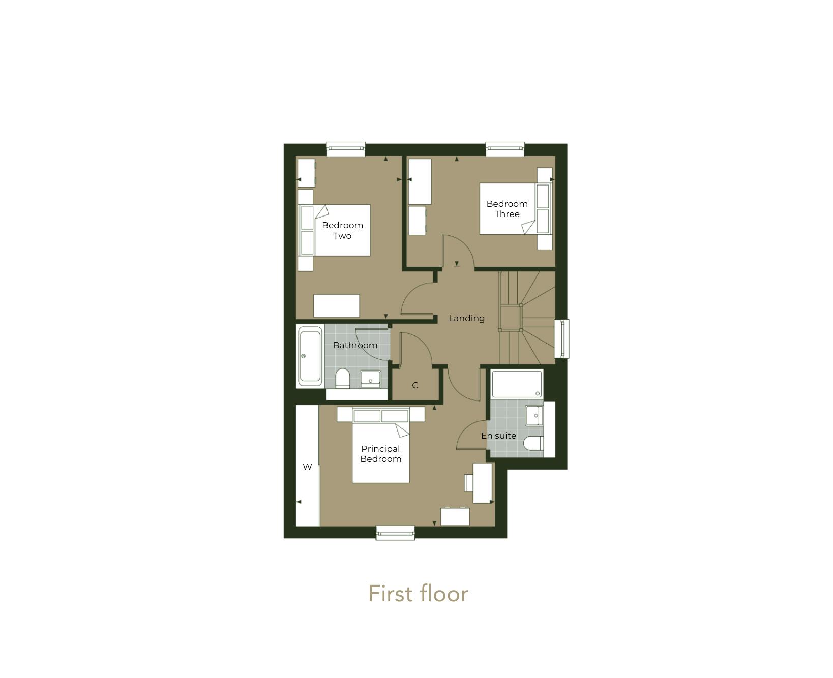 Caption: a floor plan of a two bedroom apartment