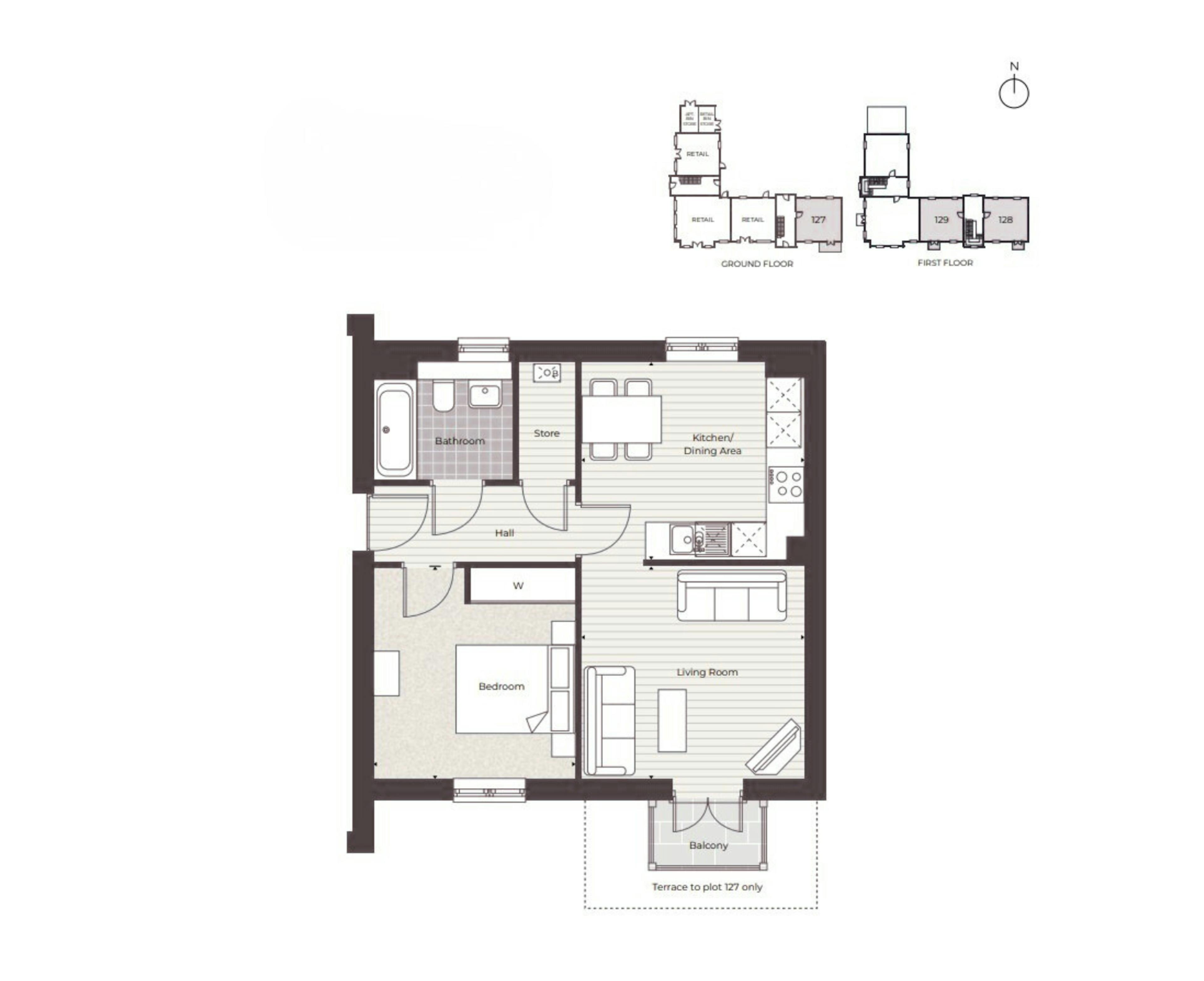 Caption: a floor plan of a two bedroom apartment