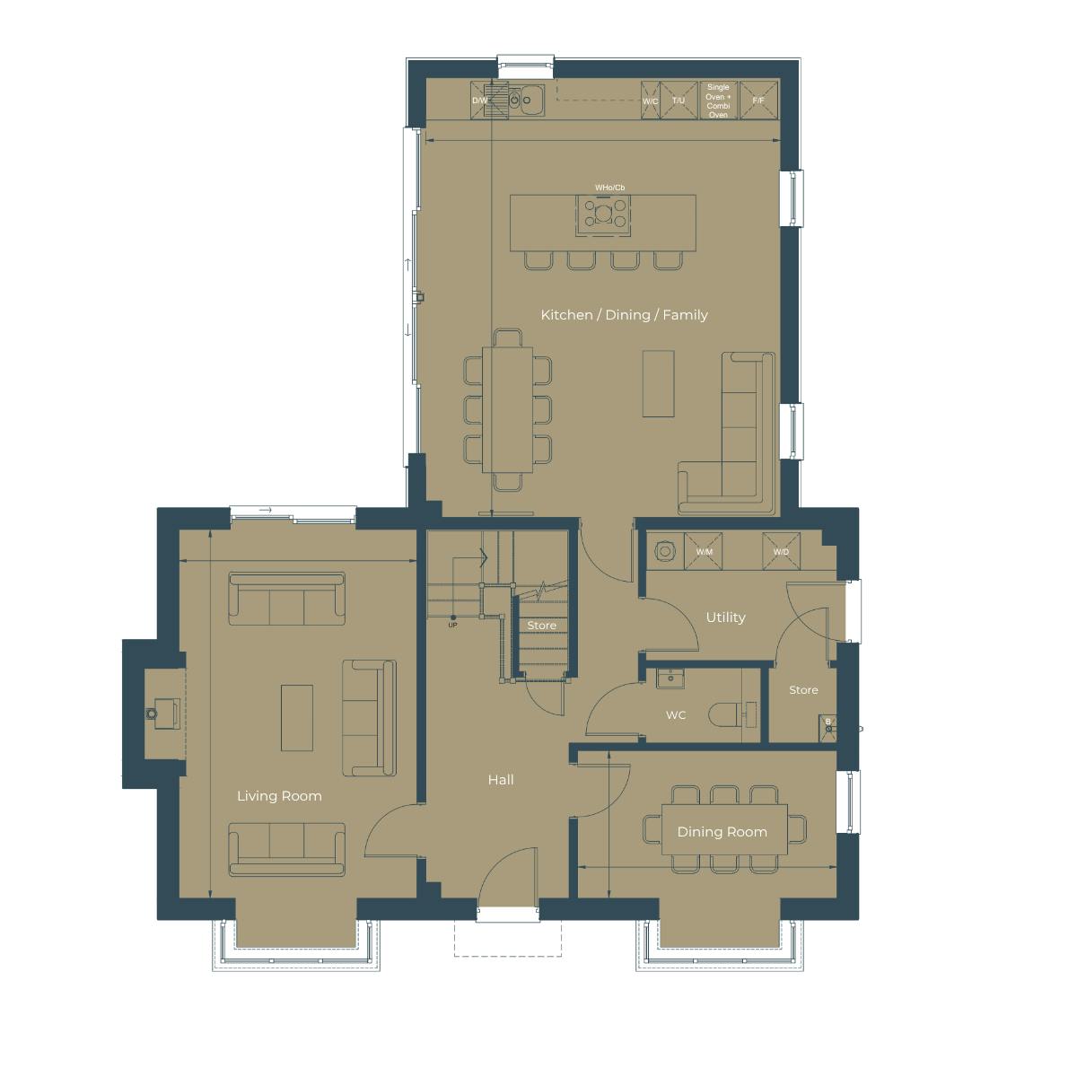 Caption: a floor plan of a two bedroom apartment