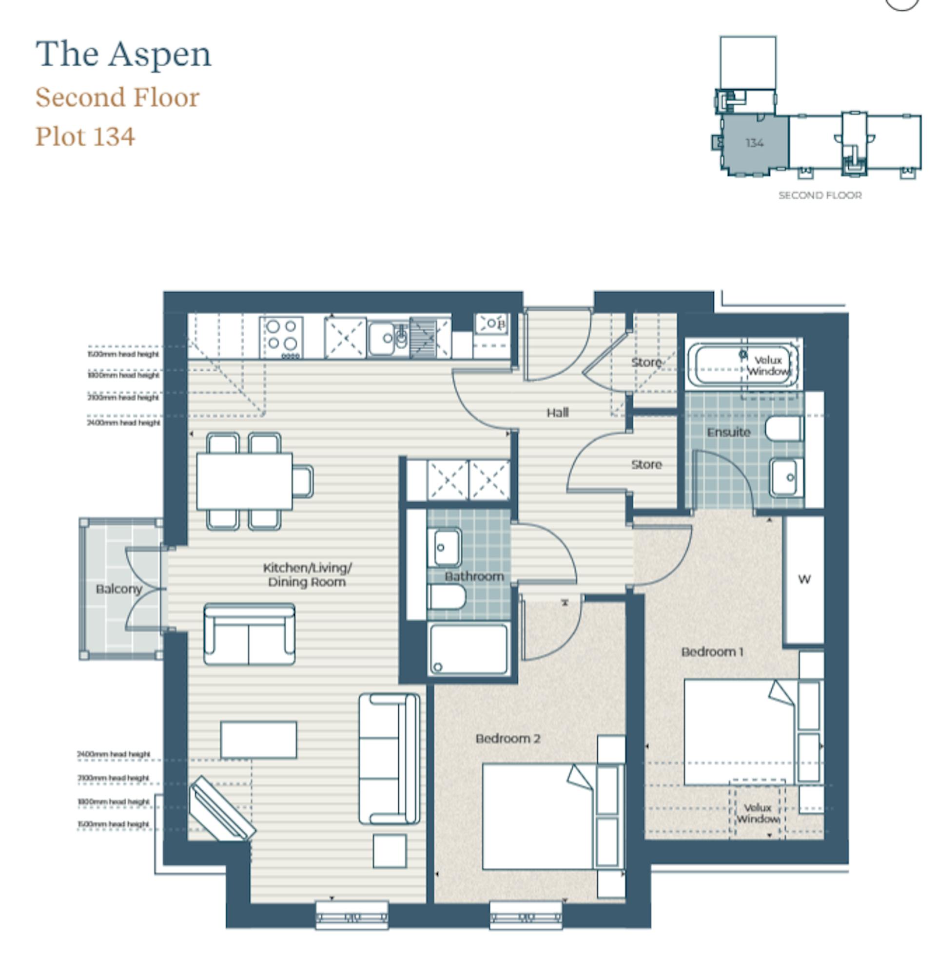 Caption: a floor plan of a two bedroom apartment