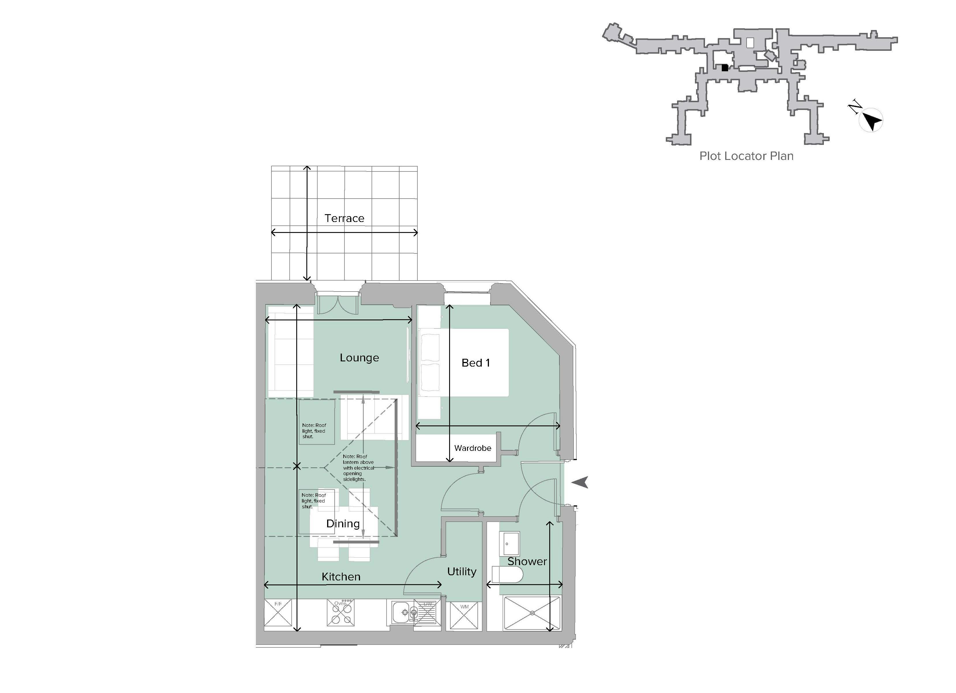Caption: a floor plan of a two bedroom apartment