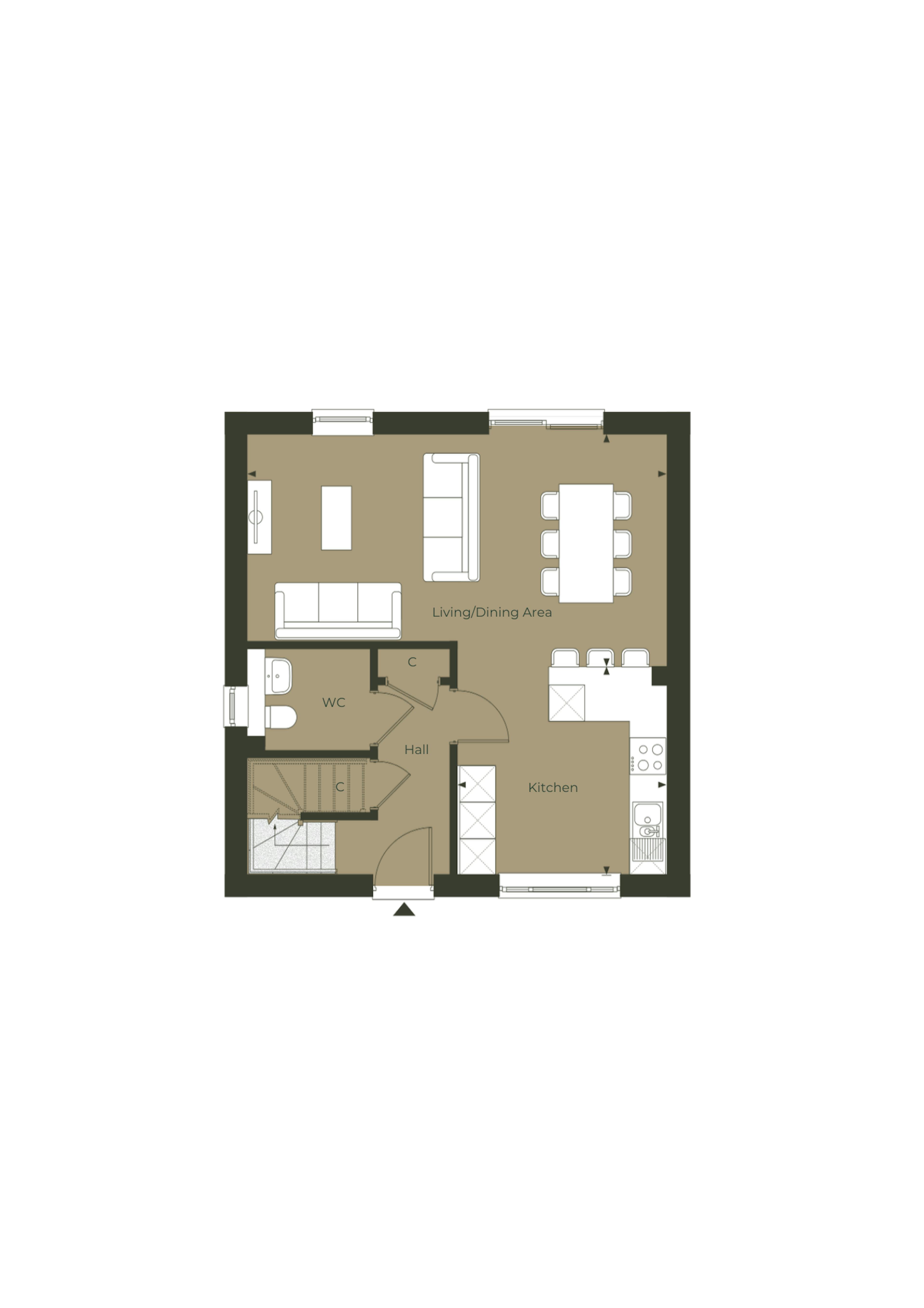 Caption: a floor plan of a two bedroom apartment
