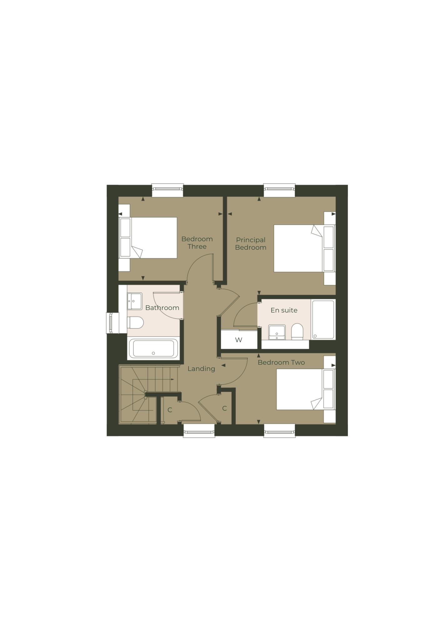 Caption: a floor plan of a two bedroom apartment