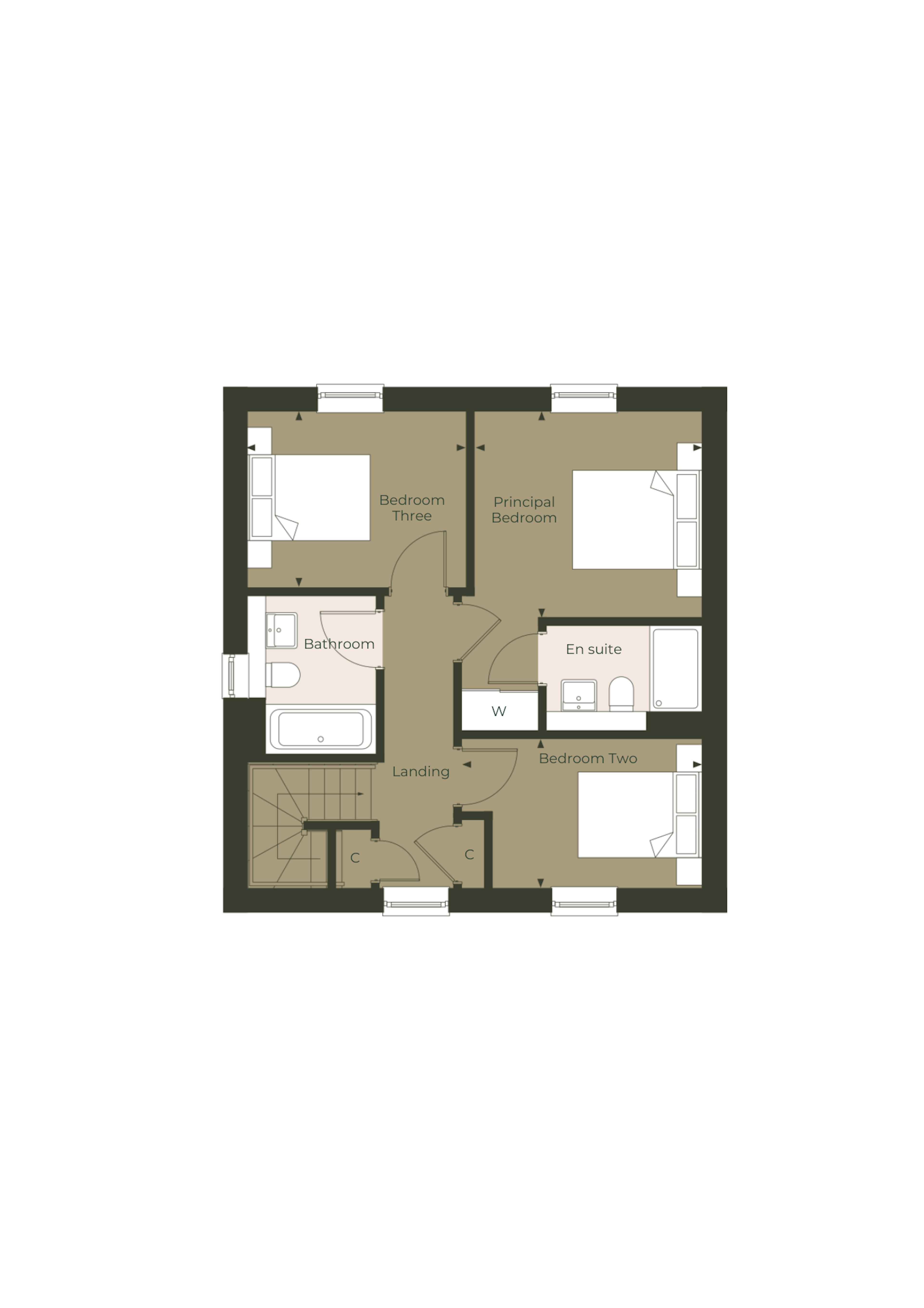 Caption: a floor plan of a two bedroom apartment