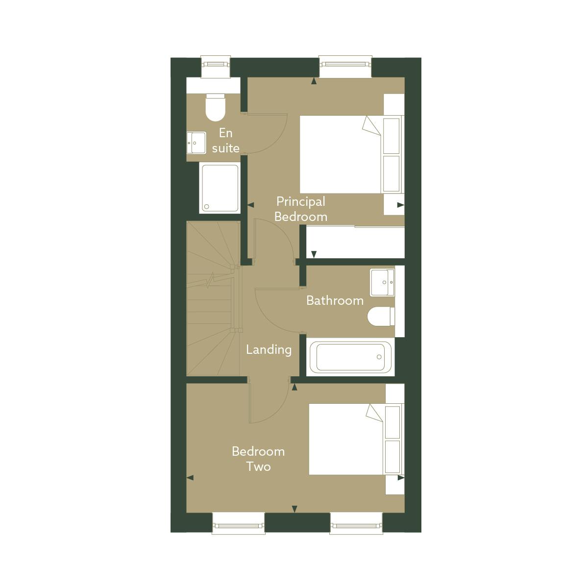 Caption: a floor plan of a two bedroom apartment