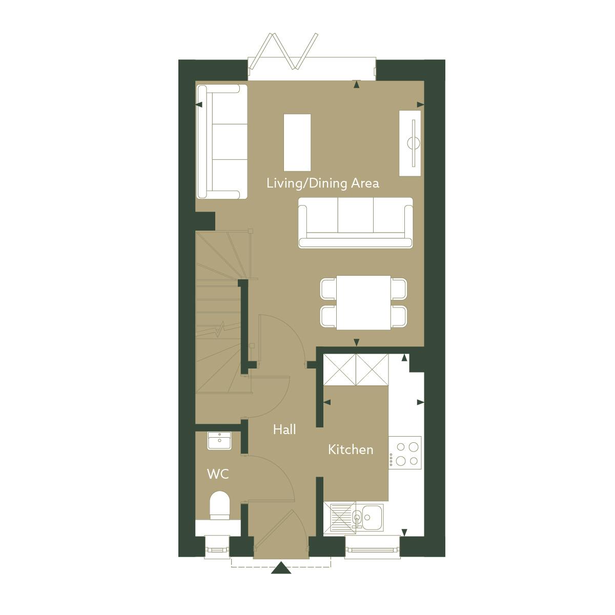 Caption: a floor plan of a two bedroom apartment