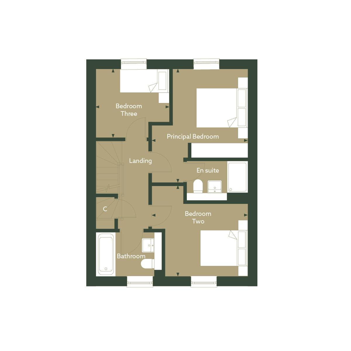 Caption: a floor plan of a two bedroom apartment