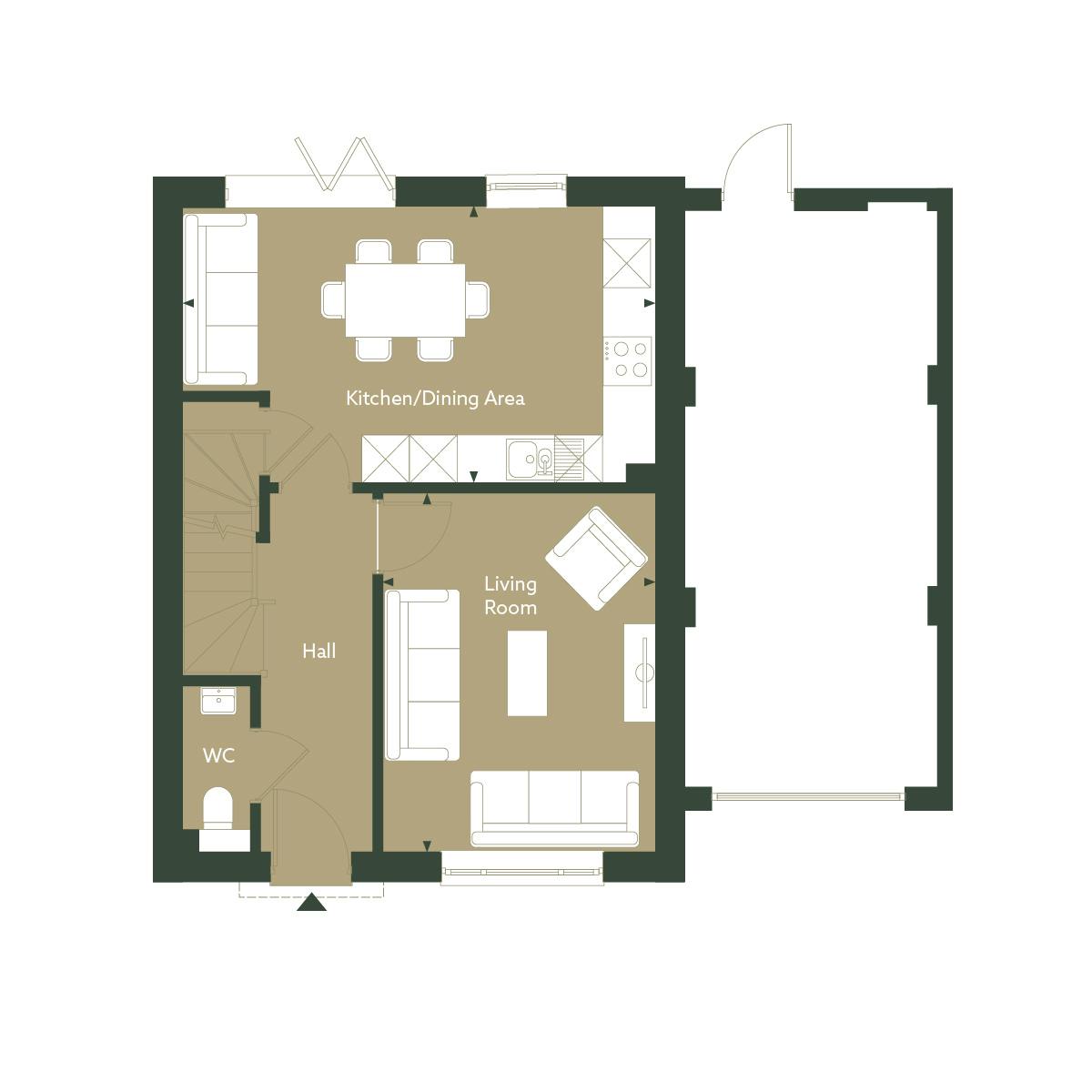Caption: a floor plan of a two bedroom apartment