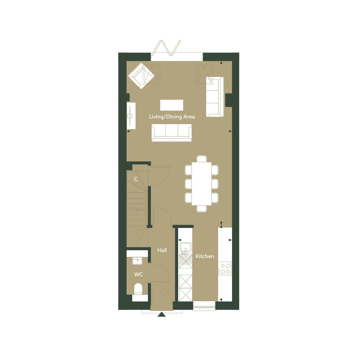 Caption: a floor plan of a two bedroom apartment