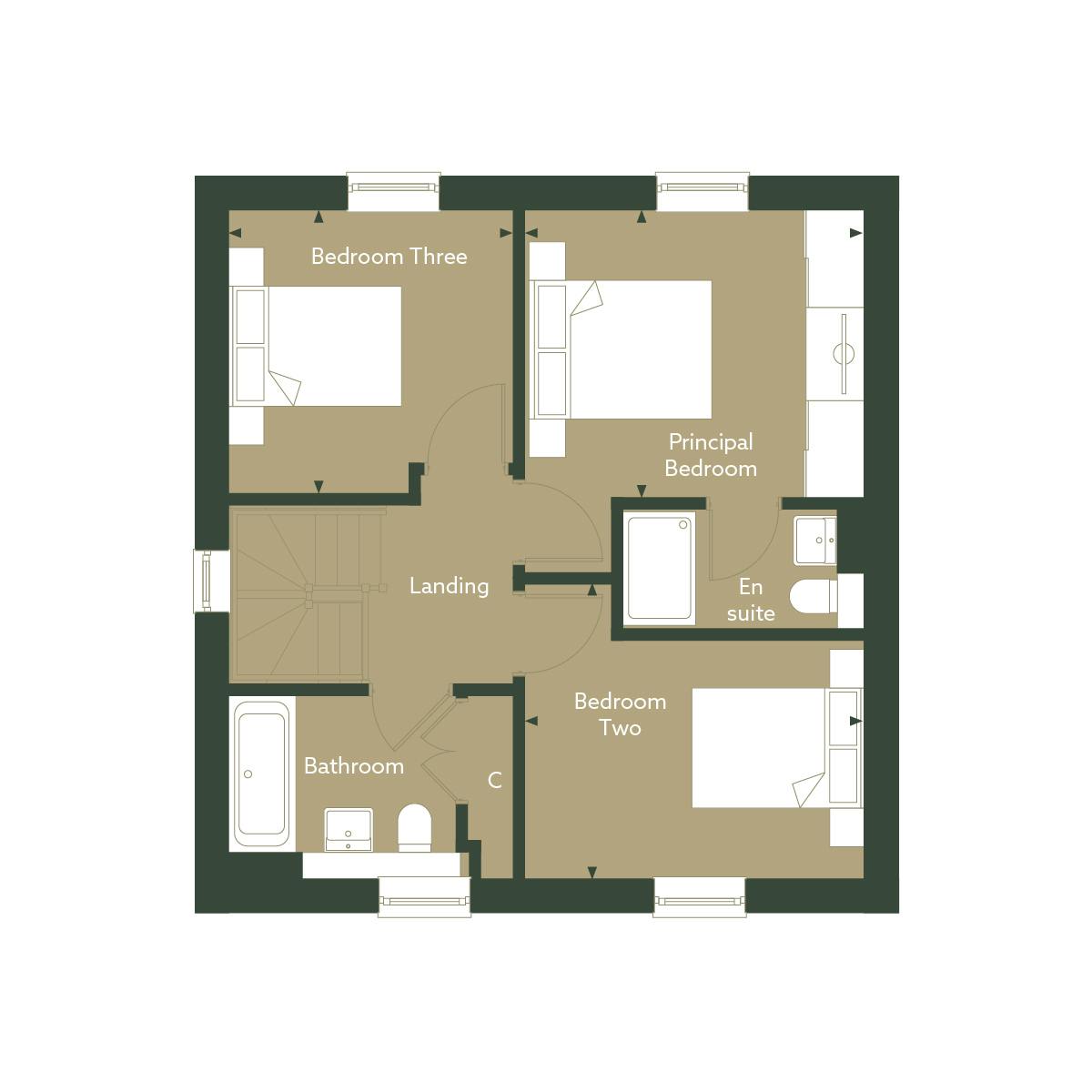Caption: a floor plan of a two bedroom apartment
