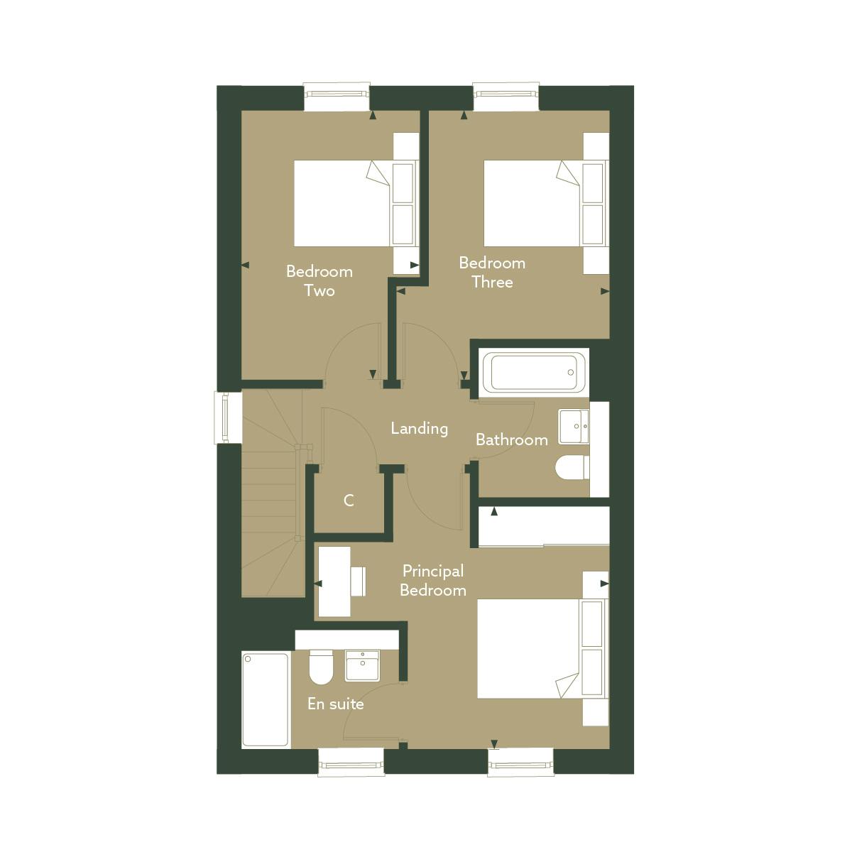 Caption: a floor plan of a two bedroom apartment
