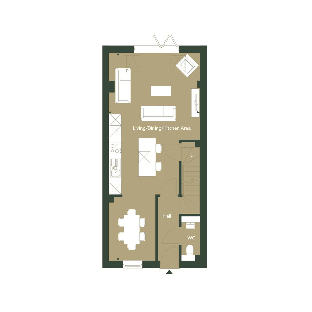 Caption: a floor plan of a two bedroom apartment