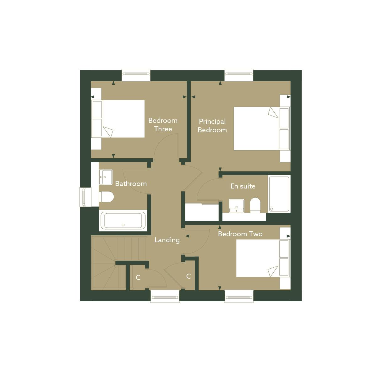 Caption: a floor plan of a two bedroom apartment