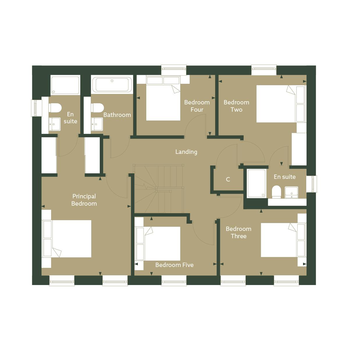 Caption: a floor plan of a two bedroom apartment