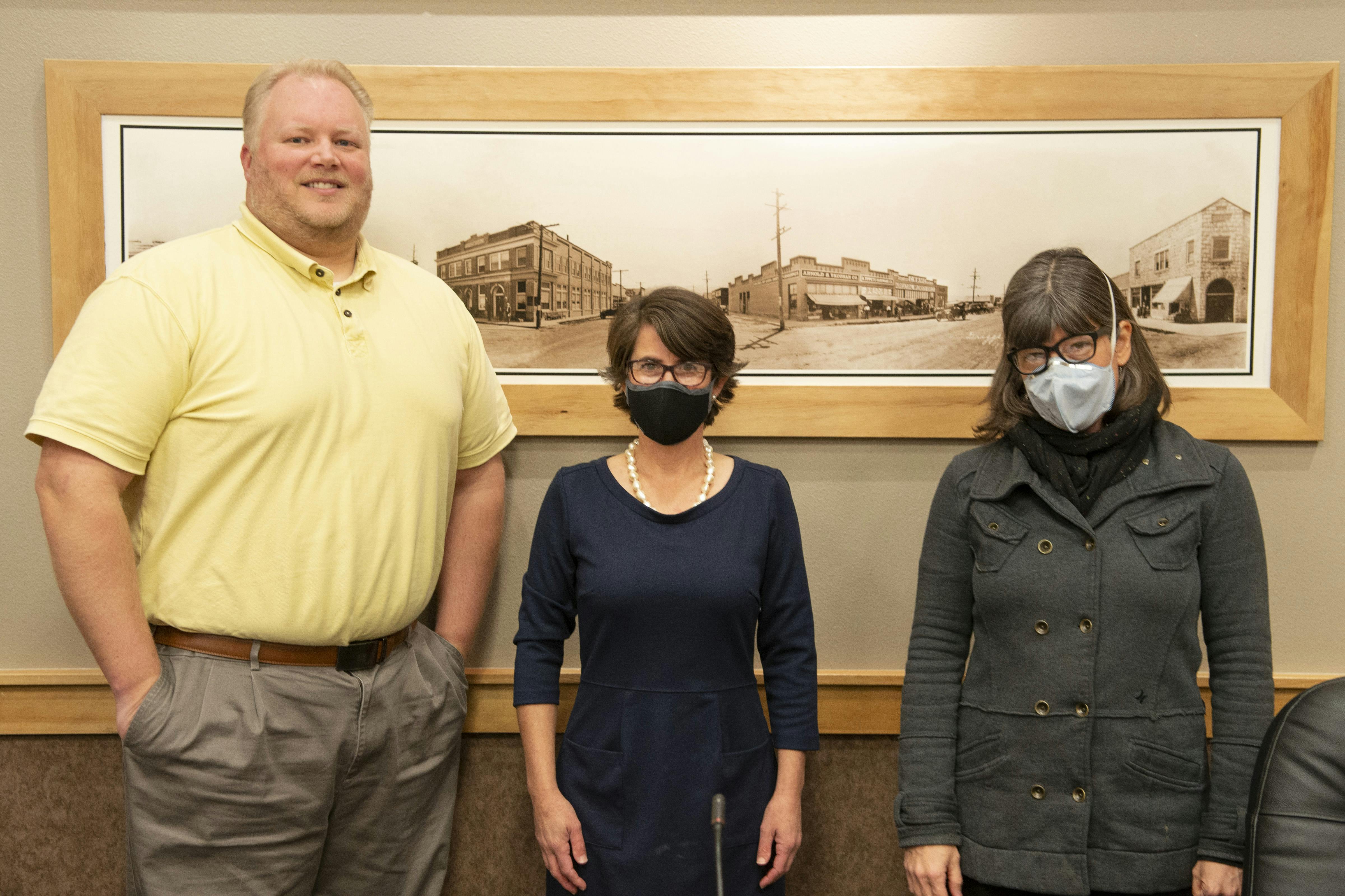 Driggs City Council Members Tristan Taylor and Erica Earles with Mayor Christensen