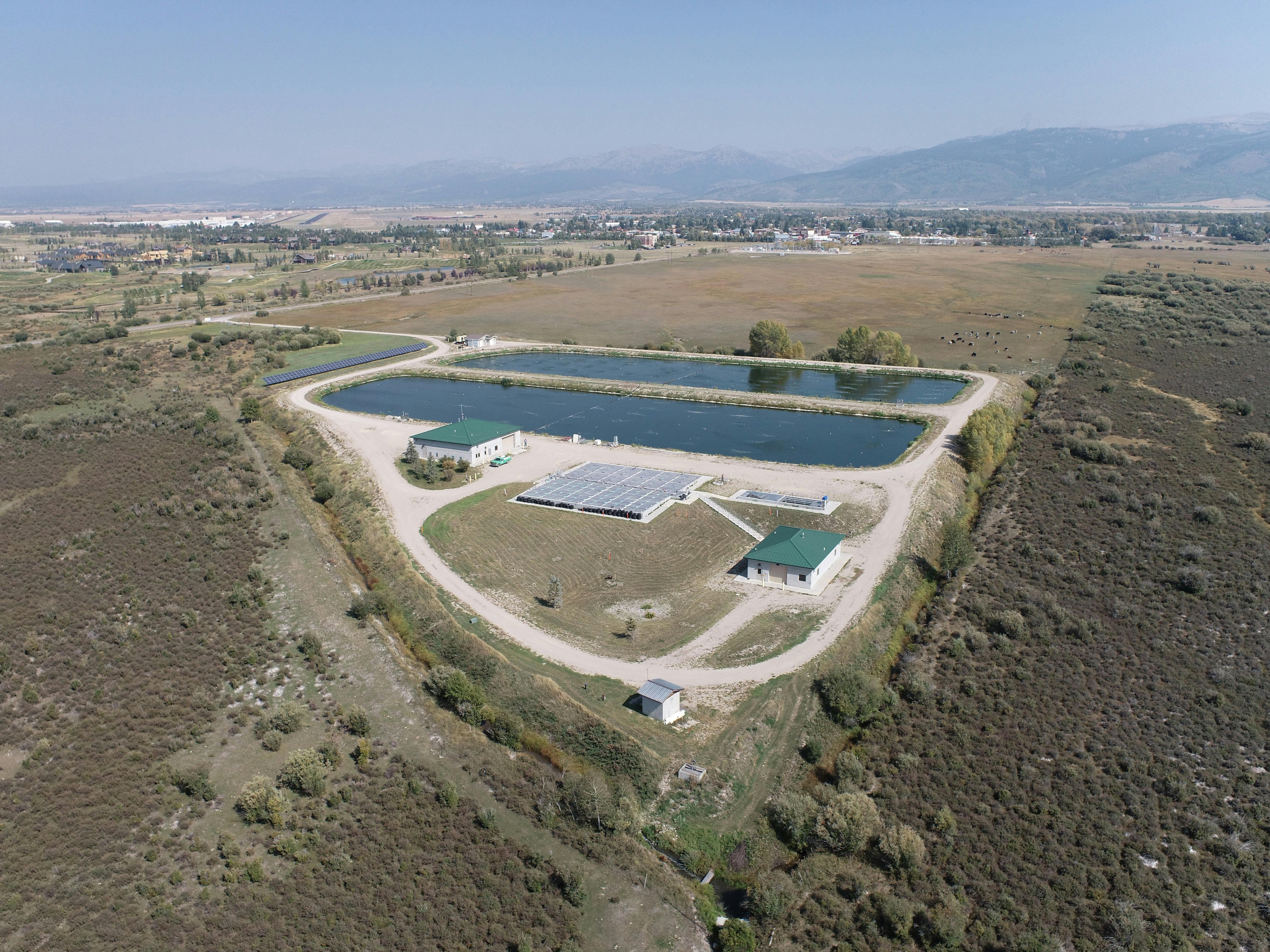 Aerial view of Waste Water Treatment Plant