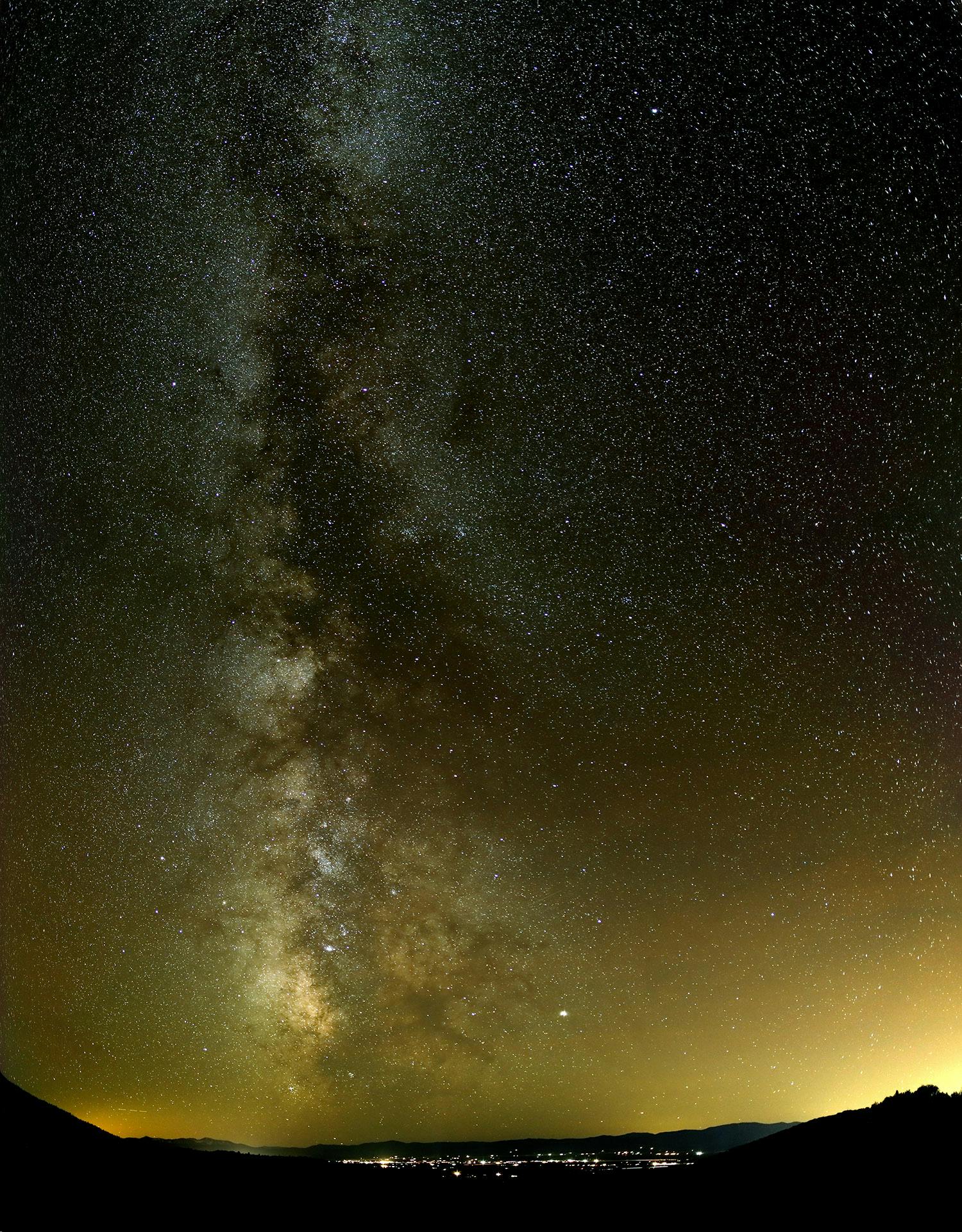 The Milky Way in the night sky of Driggs Idaho.  