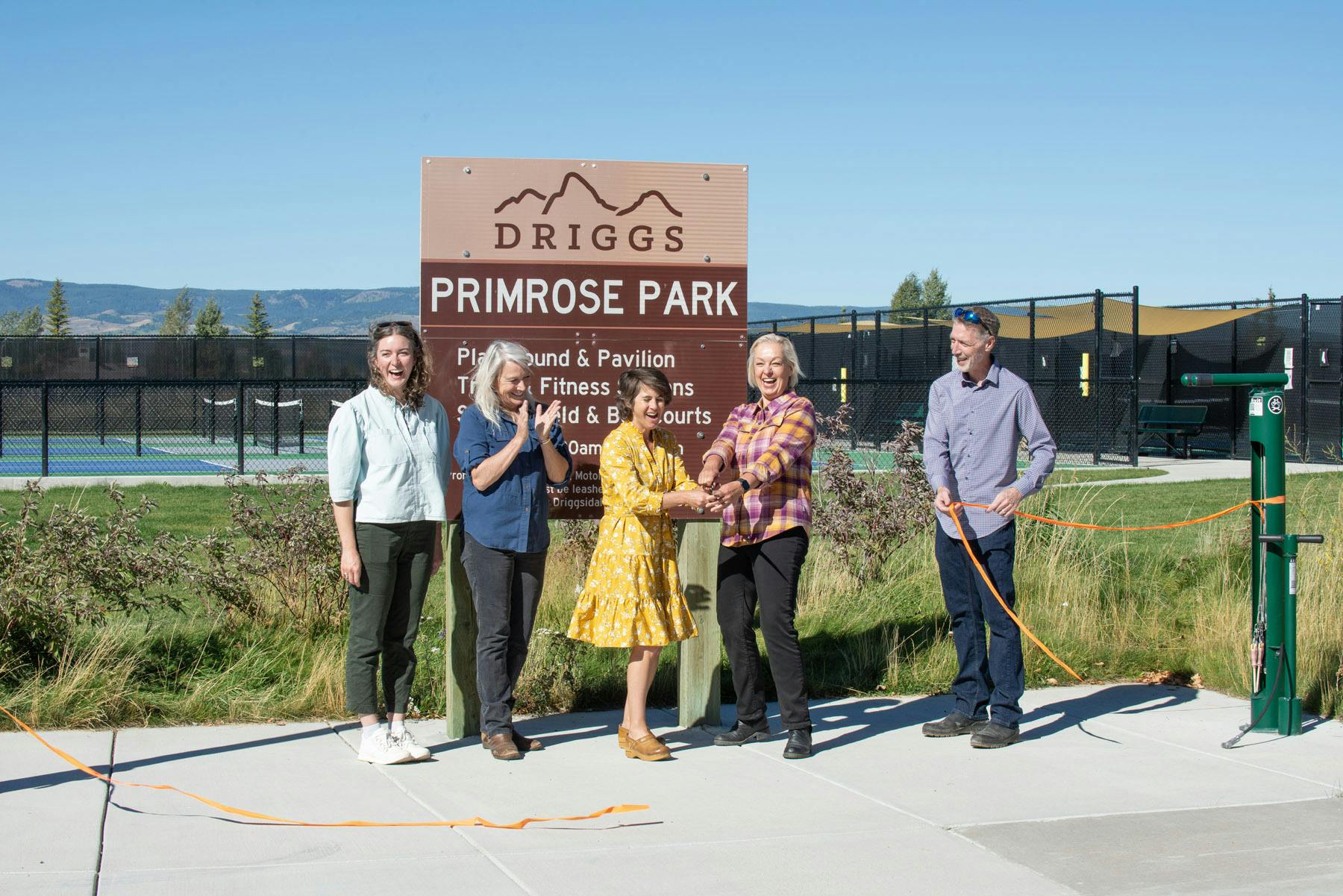 ribbon cut at Primrose Park 