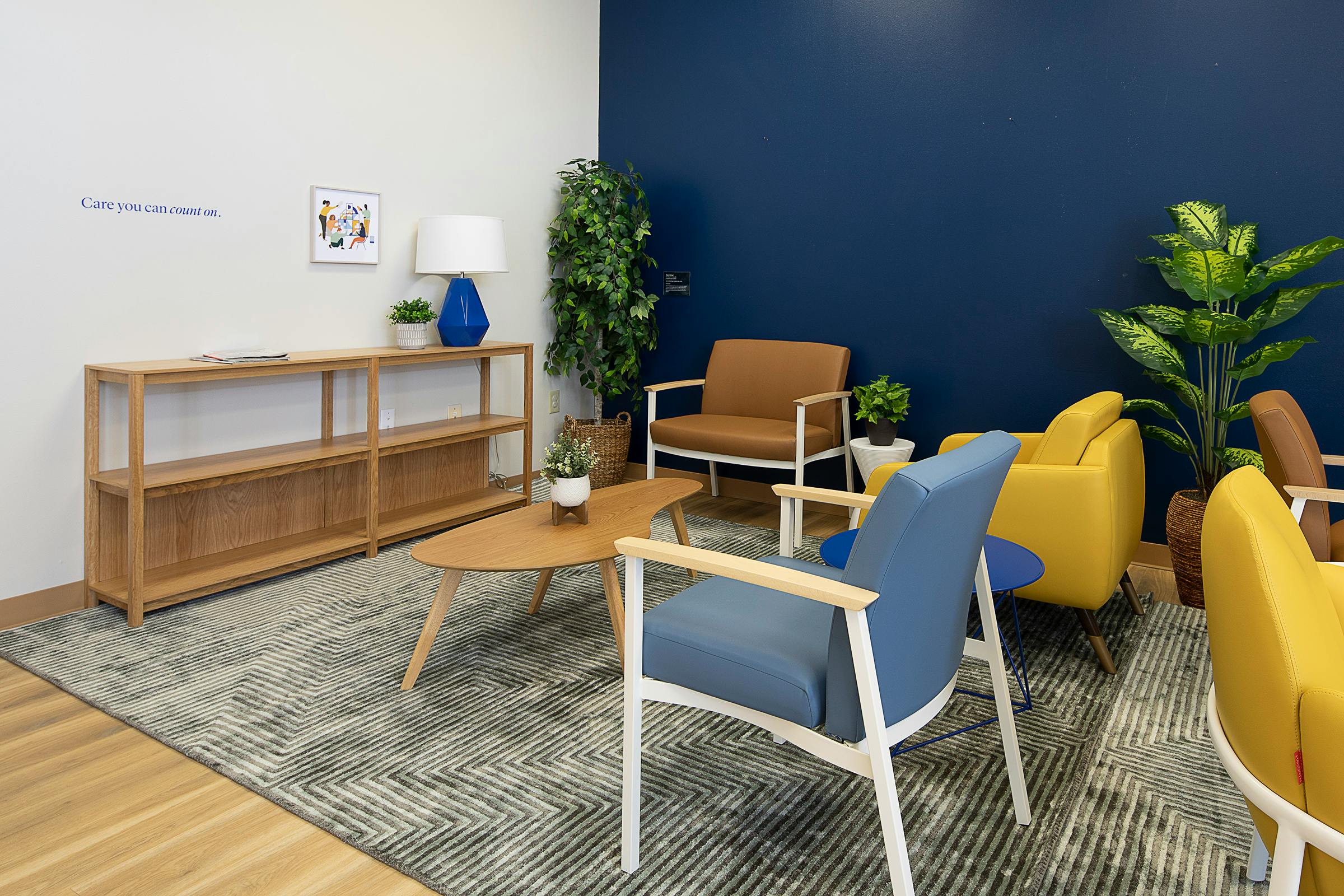 Waiting reception room at Cityblock Greensboro, North Carolina.