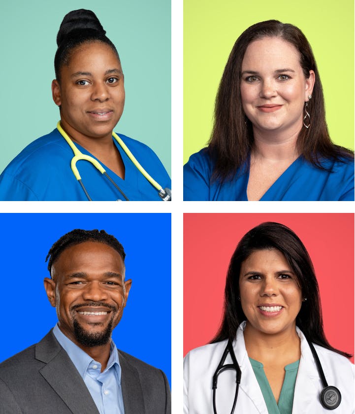 Image collage of Cityblock providers with a multicolor background.