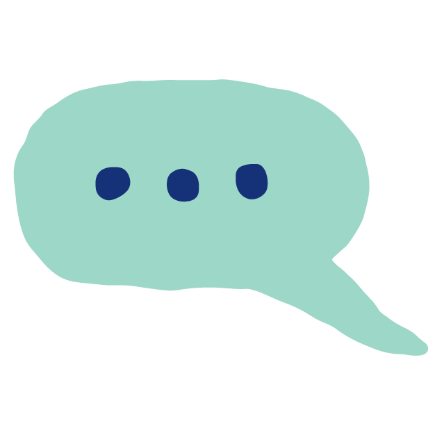 Illustration of a blue speech bubble