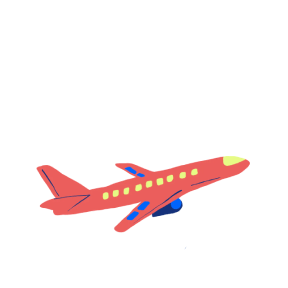 Red airplane icon