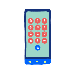 Multicolor illustration of a mobile smartphone
