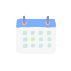 Multicolor illustration of a calendar.