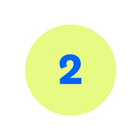 Multicolor illustration of the number 2