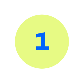 Multicolor illustration of the number 1