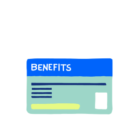 Multicolor illustration of a WIC/SNAP benefits card