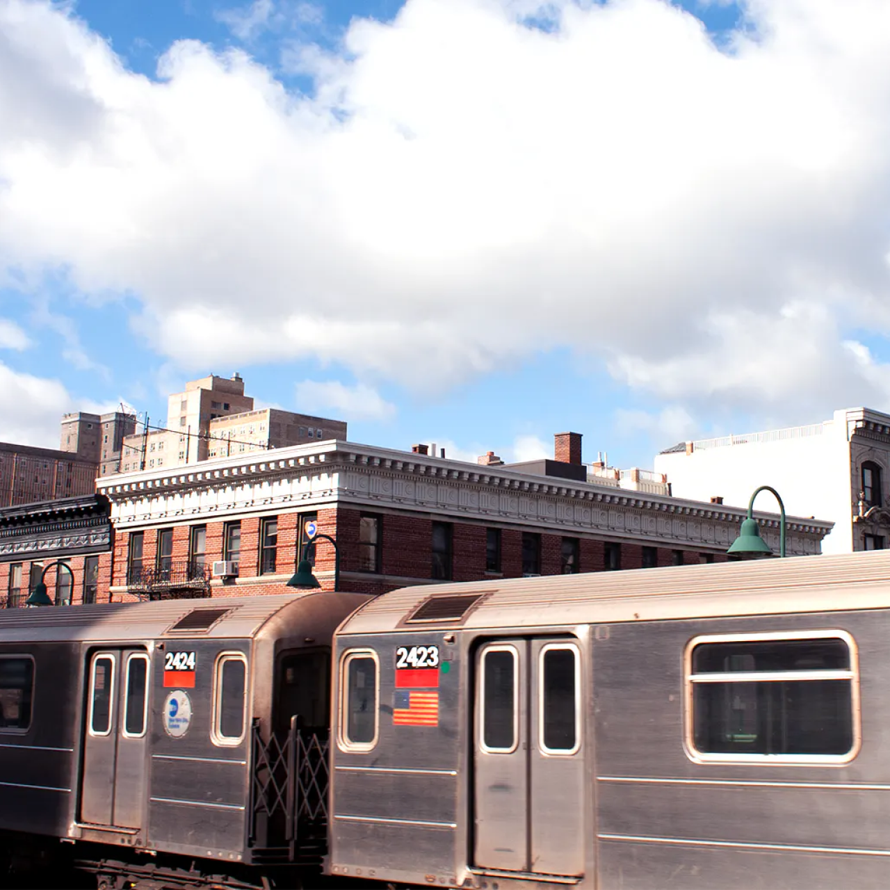Image of a subway car on sunny day
