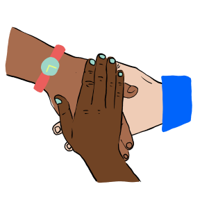 Hand huddle icon