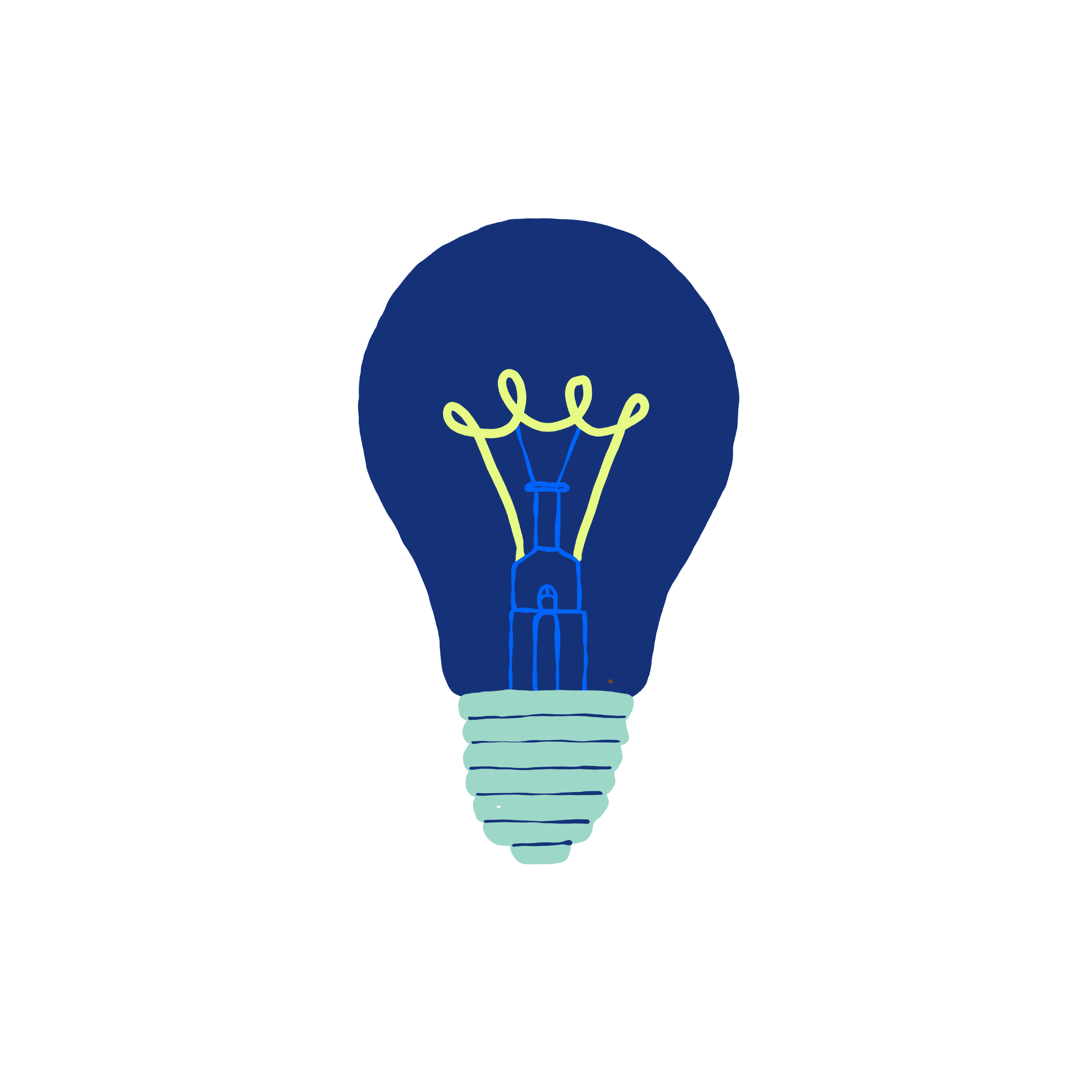 Blue light bulb icon